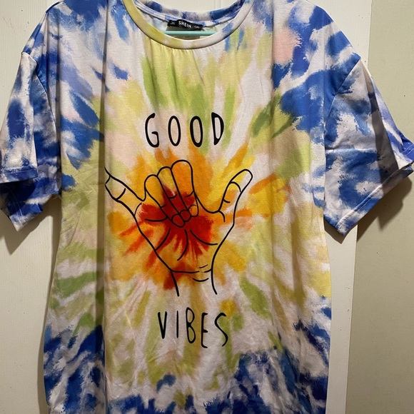 tie-dye good vibes shirt - Picture 6 of 7